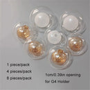 GobekUsa 1/4/8pcs Pack 1cm Opening G4 Glass Shade Replacement Globes for Chandelier