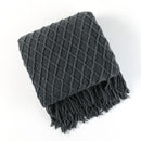 GobekUsa Knitted Wool Blanket - Soft Nordic Throw for Sofa, Bed, or Office
