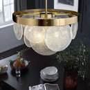GobekUsa LED Bubble Glass Ceiling Chandelier Light Fixture for Dining Kitchen Bedroom
