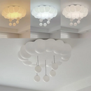 GobekUsa Dimming Pendant Chandelier Light with PE Lampshade for Living Room Bedroom