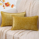 GobekUsa Blue Chenille Cushion Covers 18x18 Luxury Throw Pillow Cover for Home Decor