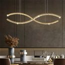 GobekUsa Crystal LED Pendant: Modern Minimalist Chandelier for Home Dining Living Room Decor