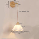 GobekUsa Adjustable LED Wall Light Fixture with Ceramic Wood Base for Home Decor