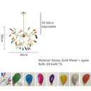 GobekUsa Agate LED Wall Lamp Sconces Gold Metal Surface Mount E14 G4 Bulb
