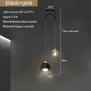 GobekUsa Crystal Round Chandelier: Luxury Modern Nordic Master Bedroom Pendant Lamp