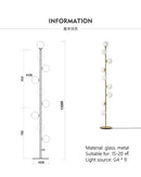 GobekUsa Glass Ball Standing Lamp Set: Nordic Postmodern Minimalist Magic Beans Style