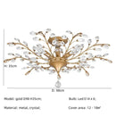 GobekUsa Crystal Chain Pendant Chandelier LED Lights for Indoor Decor