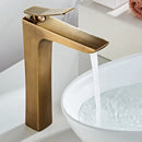 GobekUsa Bronze Basin Faucet: Hot & Cold Deck Mounted Bathroom Sink Mixer Tap
