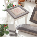 GobekUsa Linen Seat Cushion: Comfortable Non-slip Chair Pad with Strap