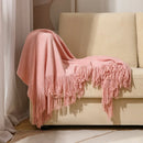 GobekUsa Knitted Nordic Sofa Blanket - Soft Wool Blend Bed End Towel for Hotel Bedroom Decor