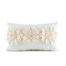GobekUsa 3D Velvet Flower Pillow Covers in Yellow Beige 45x45cm