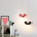 GobekUsa LED Cartoon Pendant Light Kids Eye Care Mickey Princess Hanging Lamp