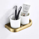GobekUsa Antique Bronze Bathroom Accessory Set: Shelf, Towel Rack, Holder, Brush, Hanger, Hook
