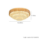GobekUsa Amber Crystal Round Chandelier: Nordic Large Multiple Tier Ceiling Light for Living Room