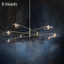 GobekUsa Lotus Leaf Glass Ceiling Chandelier for Bedroom Living Room Hall Lighting