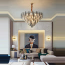GobekUsa Gold Crystal Chandelier Lighting for Living Room