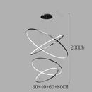Modern Black Gold Aluminum Staircase Pendant Light