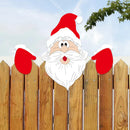 GobekUsa Christmas Door Frame Decor Set - Festive Wooden Xmas Pendants & Merry Santa Claus Stickers