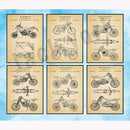 GobekUsa Dirt Bike Patent Blueprint Poster Canvas Wall Art