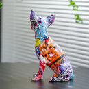 GobekUsa Chihuahua Dog Resin Sculpture Pop Art Animal Statue Home Decor Object