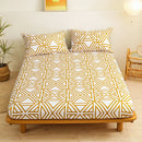 GobekUsa Geometric Figure Sheet Set with 2 Pillowcases for Bedroom All Seasons