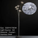 GobekUsa Crystal Dandelion LED Floor Lamp for Living Room Bedroom Decor