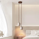 GobekUsa LED Hanging Light Fixture Yellow Travertine Nordic Wire Adjustable Pendant Lamp