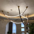 GobekUsa Leather Chandelier: Minimalist Nordic LED Pendant Lamp for Living Room, Dining Room & Bedroom