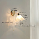 GobekUsa Blue Glass Wall Sconce Pull Chain Switch Rotate Stair Light