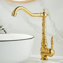 GobekUsa Gold Basin Faucet Single Handle Bathroom Sink Tap Hot Cold Mixer Tap