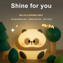 GobekUsa Cute Panda Silicone LED Night Light USB Rechargeable Timer Sleep Lamp