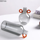GobekUsa Clear Glass Vase Hydroponics Plant Pot Room Decor Floral Vases Aesthetic Pieces
