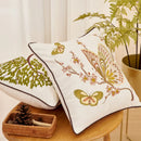 GobekUsa Butterfly Tree Embroidered Cushion Cover for Office Sofa & Home Decoration.
