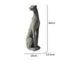 GobekUsa Leopard Flocking Sculpture Cheetah Pendant Home Decor Figurine