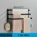 GobekUsa Aluminum Bathroom Towel Rack with Hook, Wall Mounted Multiple Layer Cloth Hanger