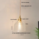 GobekUsa Clear Glass LED Pendant Bar Kitchen Nordic Copper Dining Room Suspension