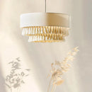 GobekUsa Creamy Bohemian Wabi Sabi Fabric Chandelier for Creative Bedroom and Dining Room