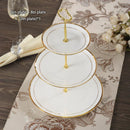 GobekUsa Bone China Fruit Plates Set Cake Stand Buffet Snack Dishes Elegant Tableware Decor