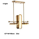 GobekUsa Golden Art Deco Iron Glass Chandelier Lighting for Dinning Room