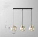 GobekUsa Industrial Retro LED Glass Pendant Light Chandelier for Kitchen Restaurant