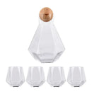 GobekUsa Diamond Crystal Glass Water Kettle Cup Set - Clear Luxury Juice Pitcher