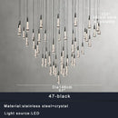 GobekUsa Crystal Ceiling Pendant Lights for Dining Room, Luxury Designer Foyer Decor Lighting