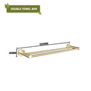 GobekUsa Brushed Gold Bath Hardware Set: Paper Holder, Towel Bar, Robe Hook - Wall Mount Bathroom Accessories