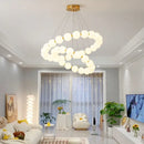 GobekUsa LED Acrylic Chandelier for Living Room Bedroom Hall Pendant Lamps