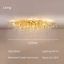 GobekUsa Golden Chandelier Modern Luxury LED Glossy Ceiling Lamp