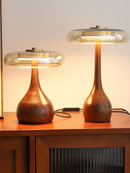 GobekUsa Andi Walnut Table Lamp for Living Room Bedroom Study Hotel Creative French Style