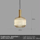 GobekUsa Gray Glass LED Pendant Lights for Modern Nordic Home Decor