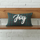 GobekUsa Christmas Letter Embroidery Plaid Cushion Cover Set