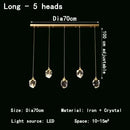 GobekUsa Crystal Chandelier LED Pendant Lights High-end Nordic Modern Style Indoor Lighting