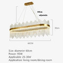 GobekUsa Crystal Pendant Chandelier Remote Control Dimmable LED Lighting